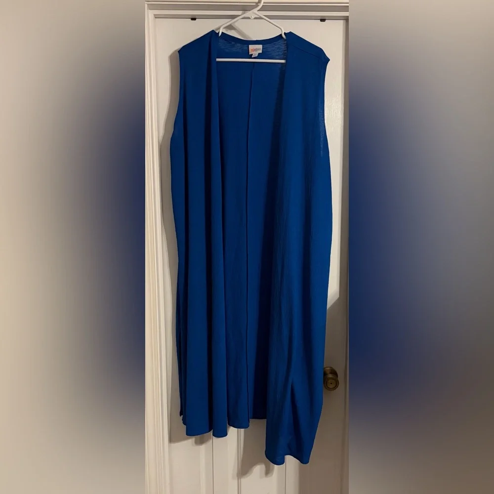 LuLaRoe Blue Sleeveless Vest - Picture 6 of 7